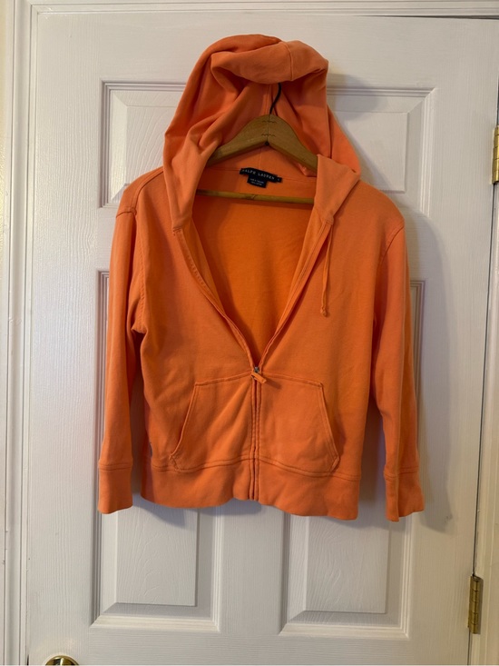 Ralph Lauren Jackets & Blazers - Ralph Lauren Orange Cotton Hoodie Sweatshirt